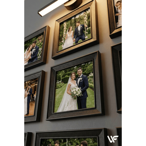 Bask� Dahil Paspartu Temal� 20x20 Cm(D�� �l��) Foto�raf �er�eve Seti, Ki�iye �zel Duvar �er�eve Seti
