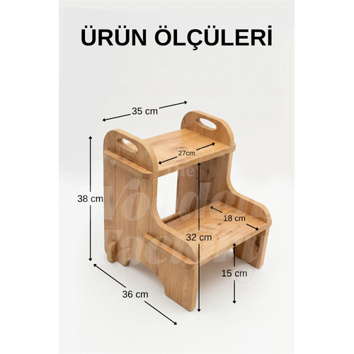 2 Basamakl� Tabure Merdiven Tabure �ocuk ve Yeti�kin ��in �ok Ama�l� Basamakl� Tabure WC Balkon Mutfak Y�kseltici