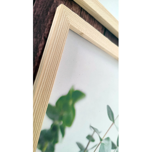 Okalipt�s Home Yaz�l� Ham Ah�ap �er�eveli Tablo Seti
