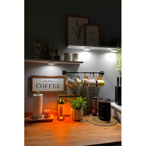 Kahve K��esi But First Coffee Ceviz Ah�ap �er�eveli Tablo