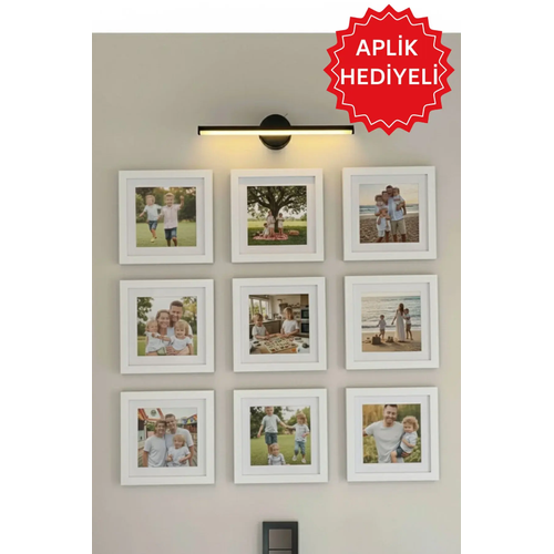 Bask� Dahil Paspartu Temal� 20x20 Cm(D�� �l��) Foto�raf �er�eve Seti, Ki�iye �zel Duvar �er�eve Seti