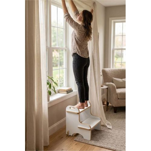 2 Basamakl� Tabure Merdiven Tabure �ocuk ve Yeti�kin ��in �ok Ama�l� Basamakl� Tabure WC Balkon Mutfak Y�kseltici