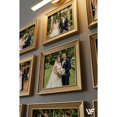 Bask� Dahil Paspartu Temal� 20x20 Cm(D�� �l��) Foto�raf �er�eve Seti, Ki�iye �zel Duvar �er�eve Seti