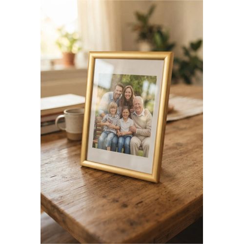 15x21 Gold Duvar �er�evesi Foto�raf Resim �er�evesi Masa�st� ve Duvar Kullan�m� Dikey Yatay Dekoratif �er�eve