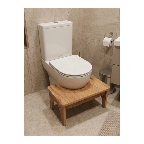 Klozet ��in Ah�ap Ayak Taburesi, Ergonomik, Kaymaz, Sa�lam Tuvalet Basama��
