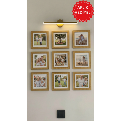 Bask� Dahil Paspartu Temal� 20x20 Cm(D�� �l��) Foto�raf �er�eve Seti, Ki�iye �zel Duvar �er�eve Seti