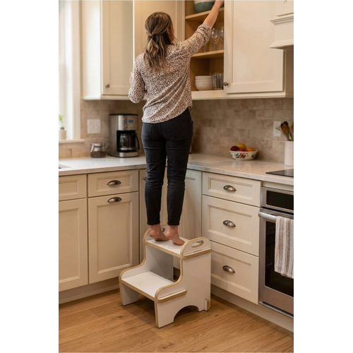 2 Basamakl� Tabure Merdiven Tabure �ocuk ve Yeti�kin ��in �ok Ama�l� Basamakl� Tabure WC Balkon Mutfak Y�kseltici
