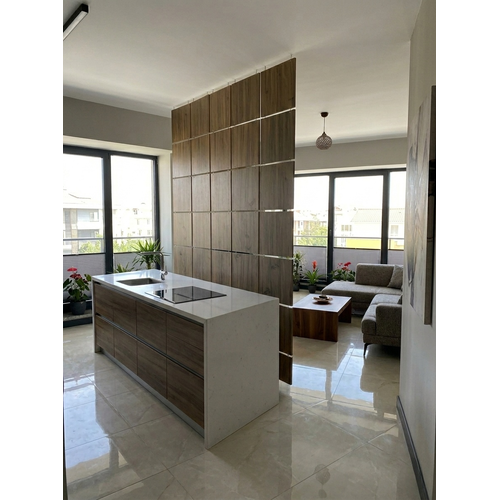 Lazer Kesim Ah�ap Seperat�r, Ev ve Ofis ��in 40x40 cm Mod�ler Dekoratif Oda Ay�r�c� Paravan (4 Adet)