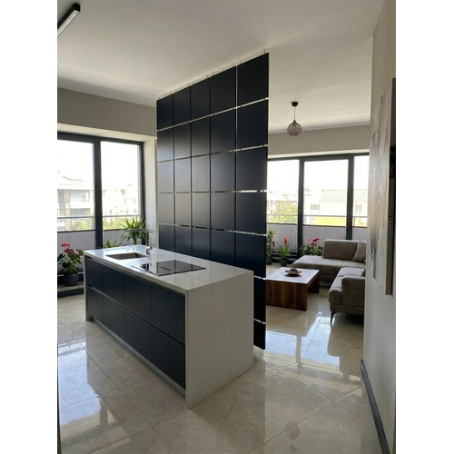 Lazer Kesim Ah�ap Seperat�r, Ev ve Ofis ��in 40x40 cm Mod�ler Dekoratif Oda Ay�r�c� Paravan (4 Adet)