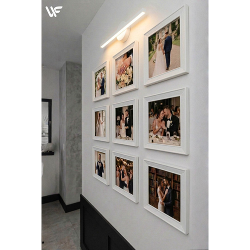 9'lu Kare Siyah �er�eve Seti � 20x20 Cm (D�� �l��) Duvar Dekoru Ve Ayakl� Foto�raf �er�evesi