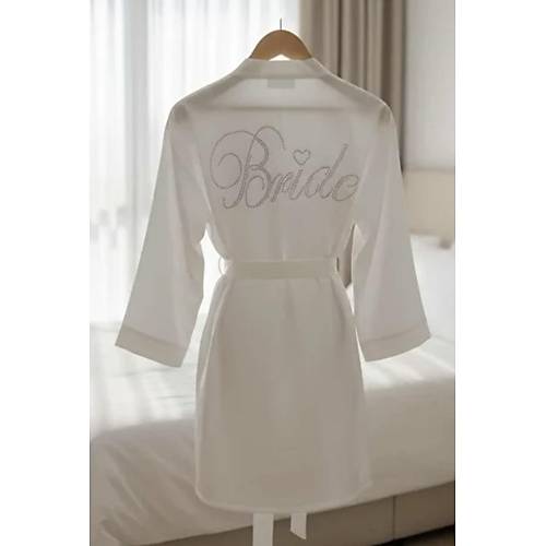 Saten G�m�� Bride Yaz�l� Sabahl�k