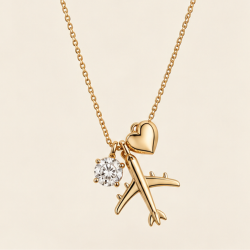 Jet Heart Diamond Necklace