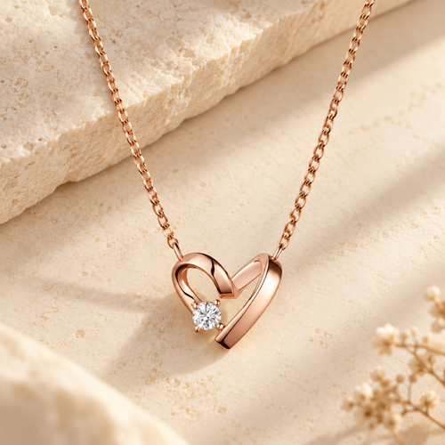 Amora Diamond Heart Necklace