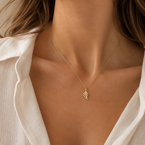 Golden Fern Necklace