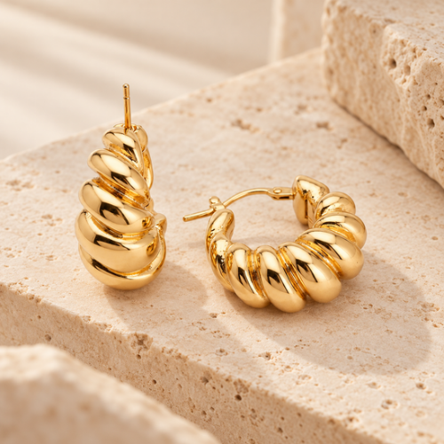 Croissant Gold Earrings