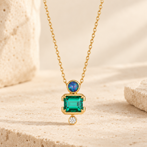 Mystic Mosaic Gem Necklace