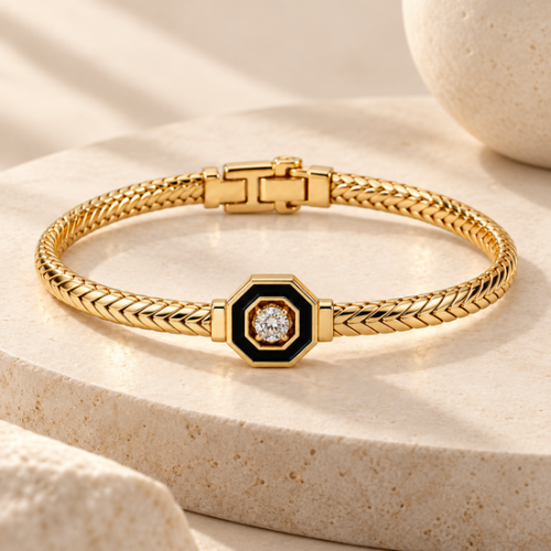 Noir Octagon Bracelet
