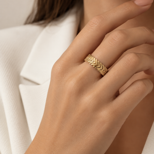 Vela Chevron Ring