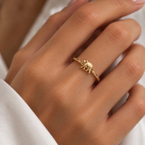 Elephant Gold Ring