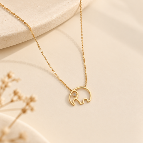 Little Elephant Diamond Necklace