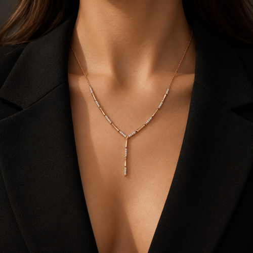 Linea Diamond Lariat Necklace