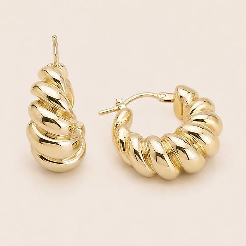 Croissant Gold Earrings