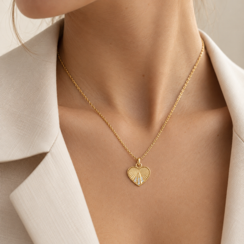 Radiant Heart Gold Necklace