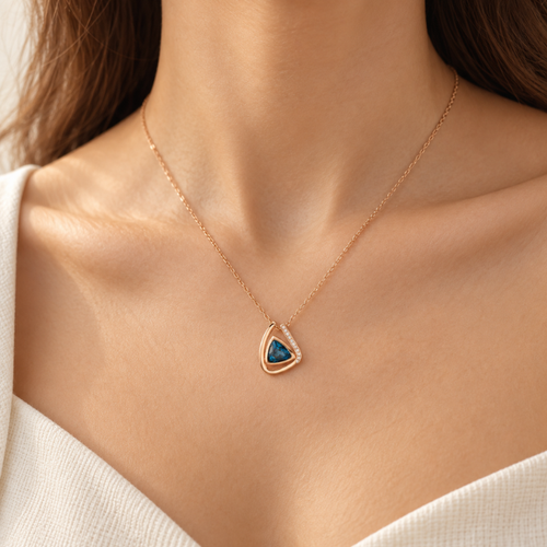 Azure Frame Diamond Necklace
