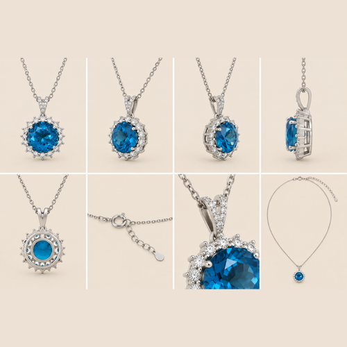 Azure Halo Necklace