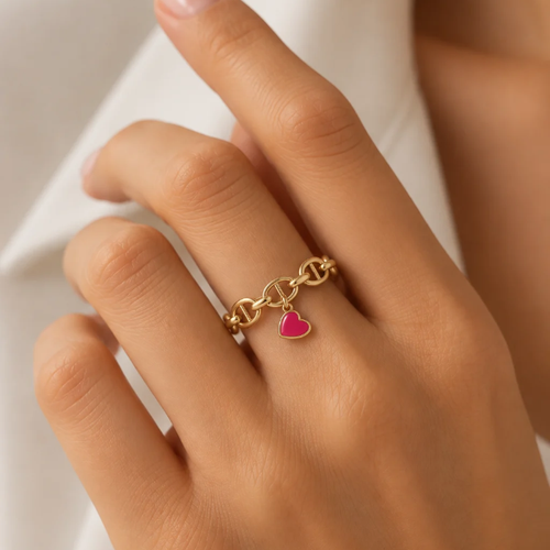 Heart Charm Ring