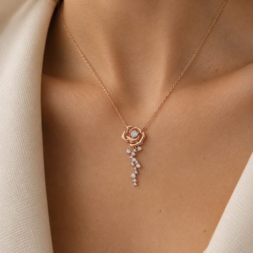 Roselle Cascade Diamond Necklace