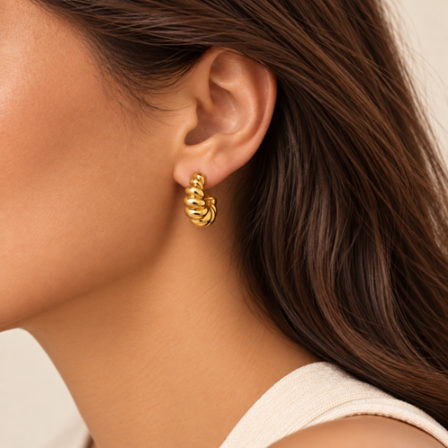 Croissant Gold Earrings