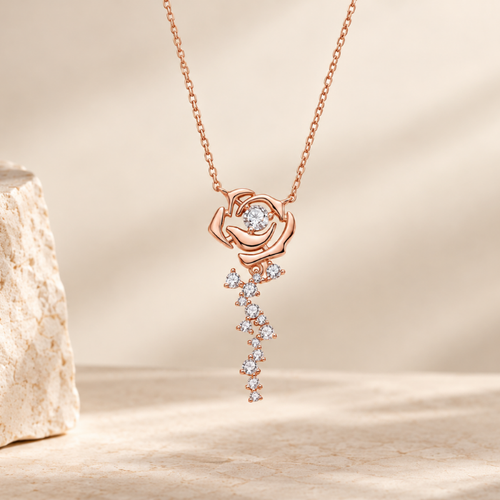 Roselle Cascade Diamond Necklace