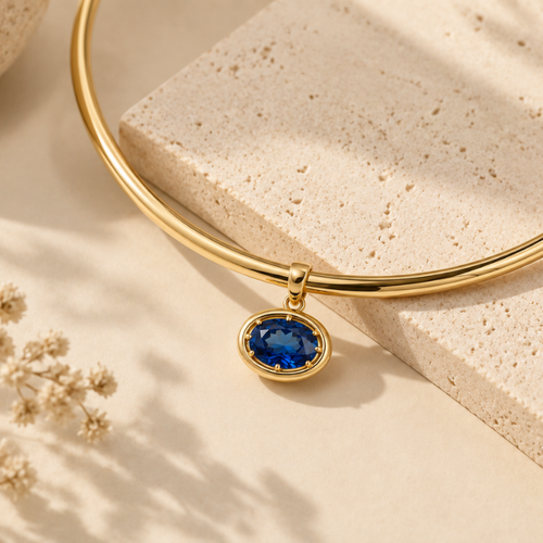 Blue Orbit Choker Necklace