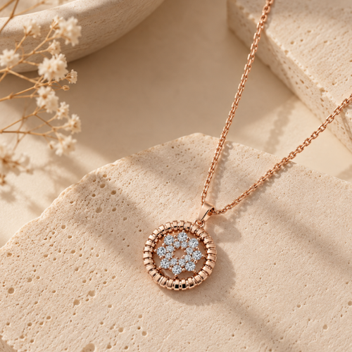 Halo Bloom Diamond Necklace