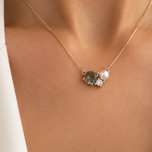 Verde Pearl Diamond Necklace
