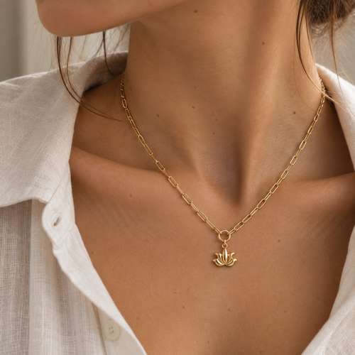 Lotus Grace Gold Necklace