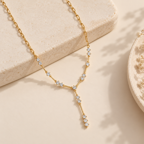 Falling Light Diamond Necklace