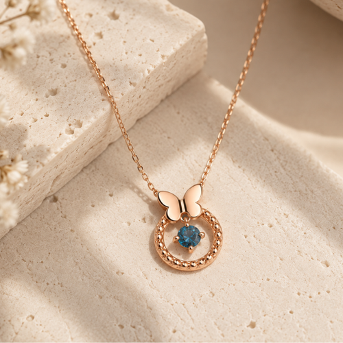 Blue Wing Necklace