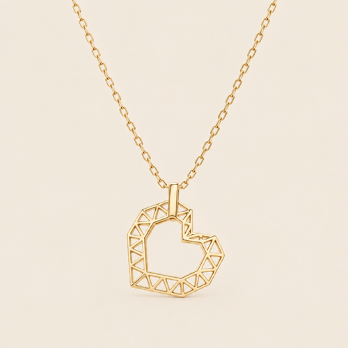 Facet Heart Necklace