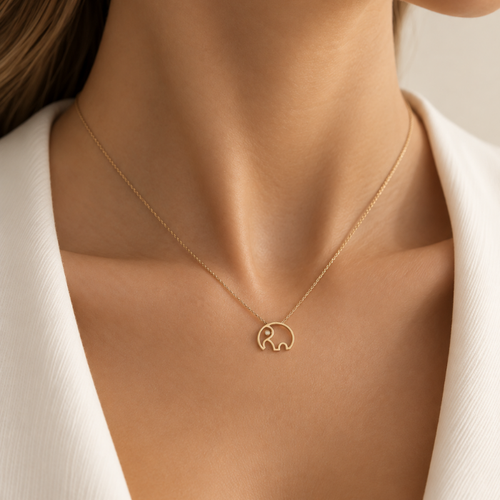 Little Elephant Diamond Necklace