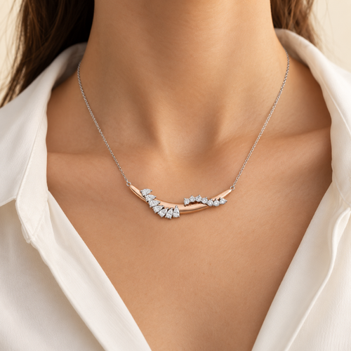 Lea Diamond Arc Necklace