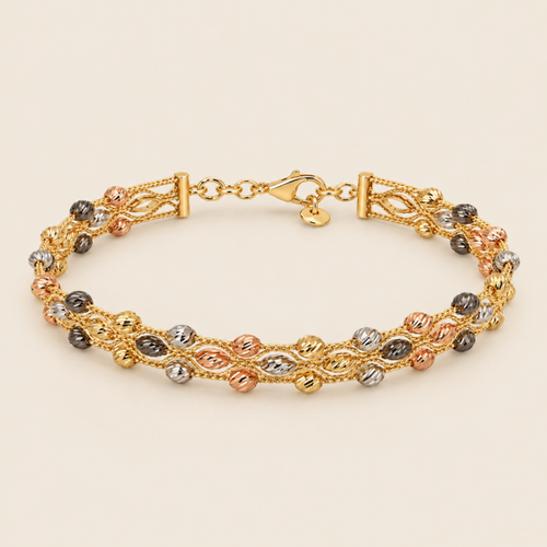 Tricolor Heritage Gold Bangle