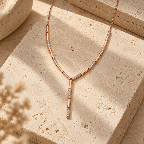 Linea Diamond Lariat Necklace