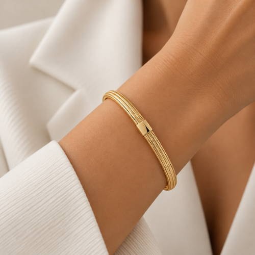 Flex Weave Small Gold Bracelet