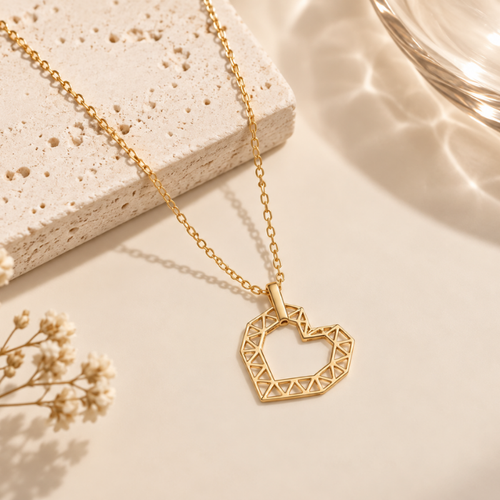 Facet Heart Necklace