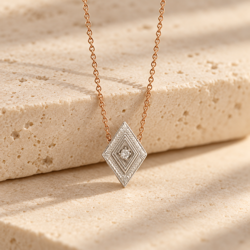 Archive Diamond Lozenge Necklace