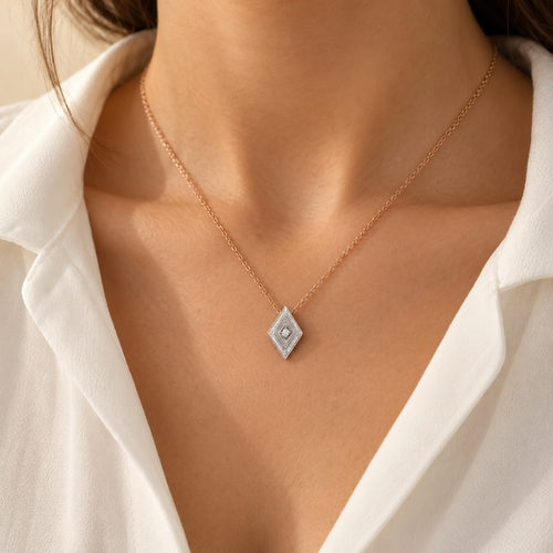 Archive Diamond Lozenge Necklace