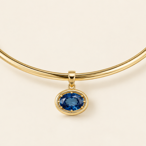 Blue Orbit Choker Necklace