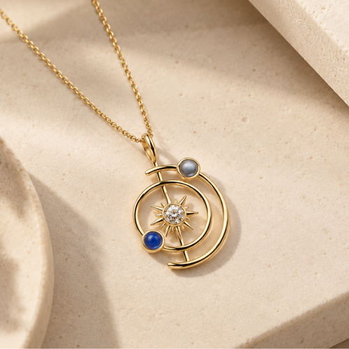 Solar Orbit Diamond Necklace